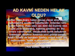 ad kavmi neden helak oldu