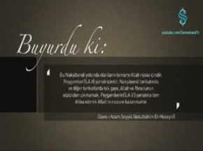 Gavs-ı Azam Seyyid Abdulhakim El Hüseyni (K.s.a) Buyurdu ki