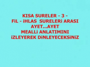 Kısa Sureler,  Fil - İhlâs Sureleri Arası